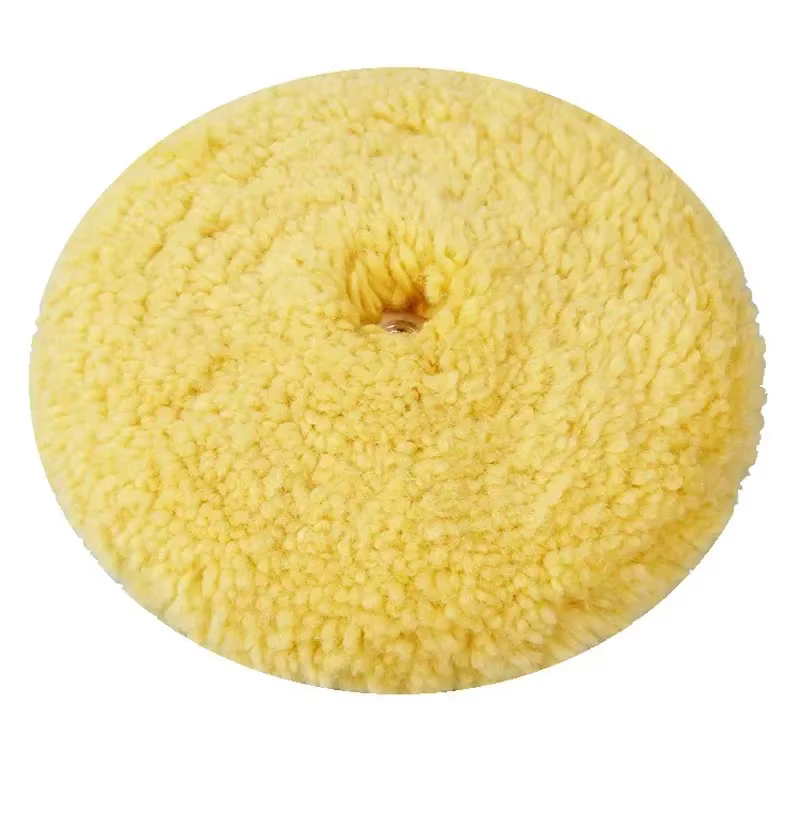 Boule de laine authentique 05705/ 05705, 1 pièce, roue en laine polie Double face, vis de verrouillage, cire à gratter, plateau en laine de cire grossière, nouveau