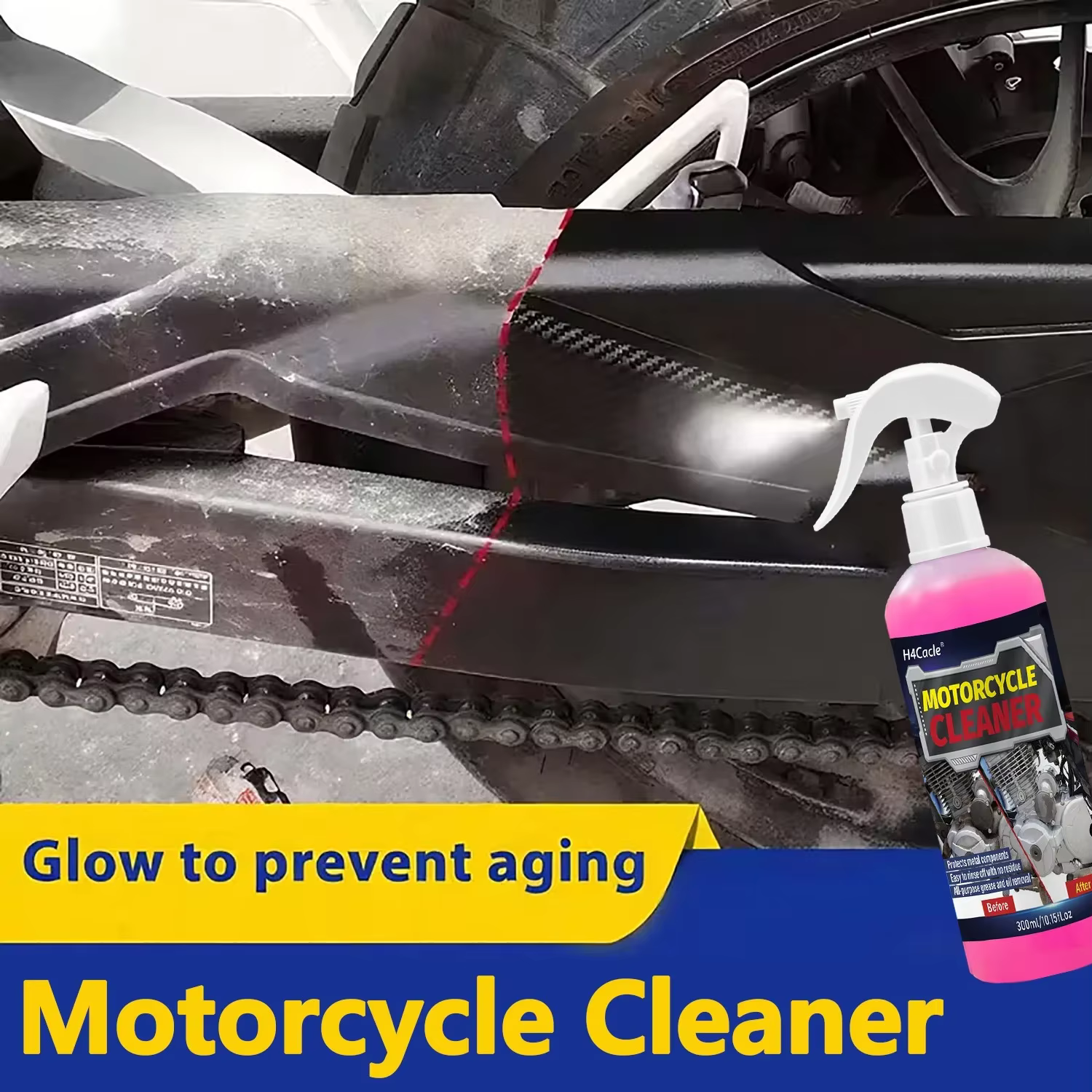 Nettoyant en mousse concentré pour lavage de voiture et Moto, nettoyant pour Scooter électrique, cire et détachant, cire de polissage, Limpiacadenas Moto