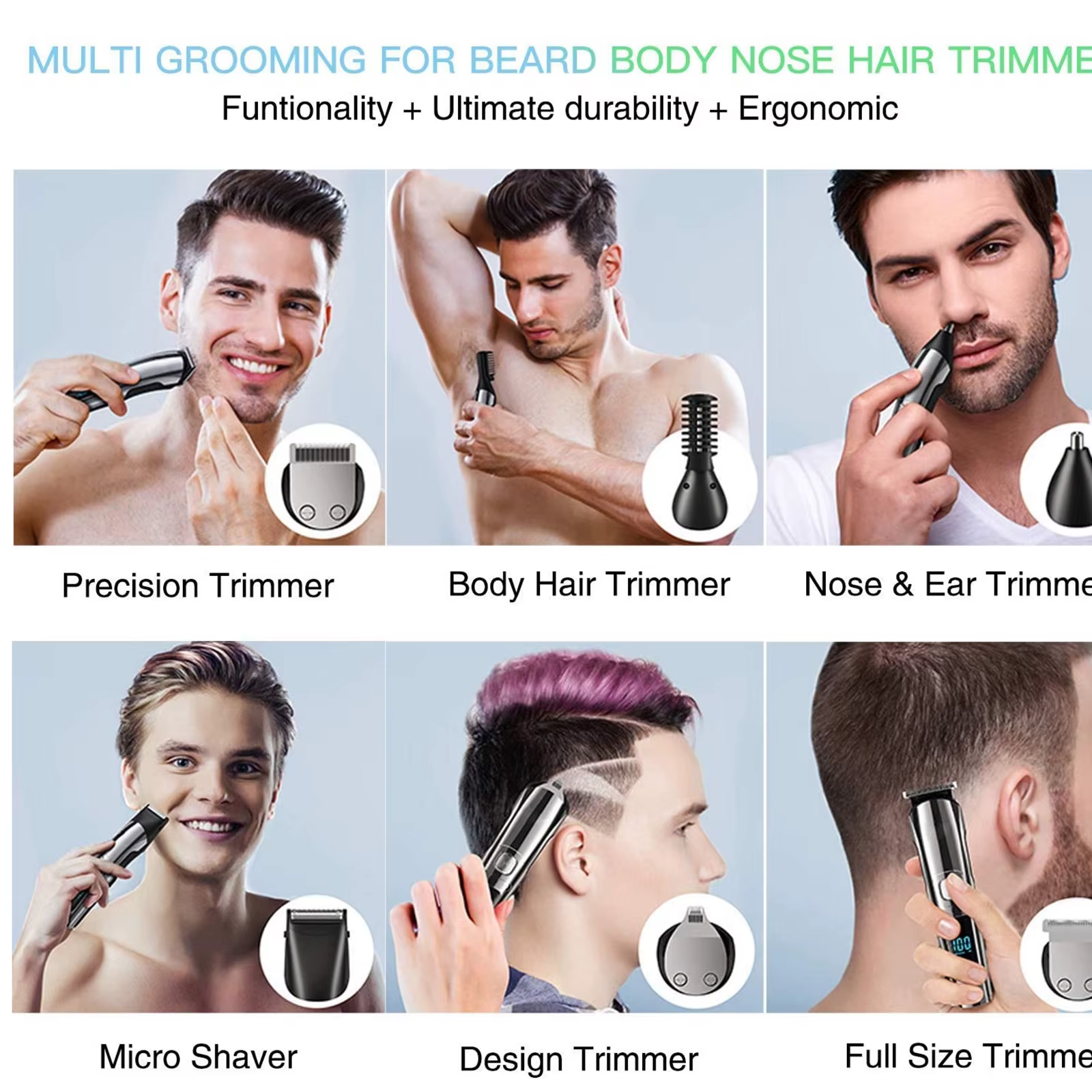 Tondeuse à cheveux tout-en-un pour hommes