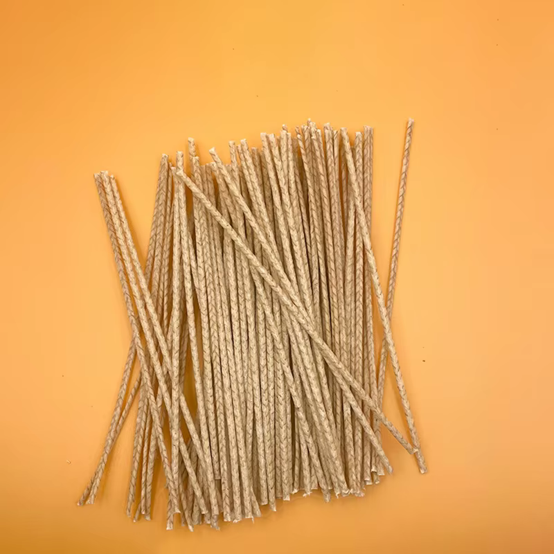 Mèches de bougie en coton ciré sans support, 100 pièces, mèches de bougie originales sans fumée, huile de soja, noyau de cire tissé, bricolage, fabrication de bougies