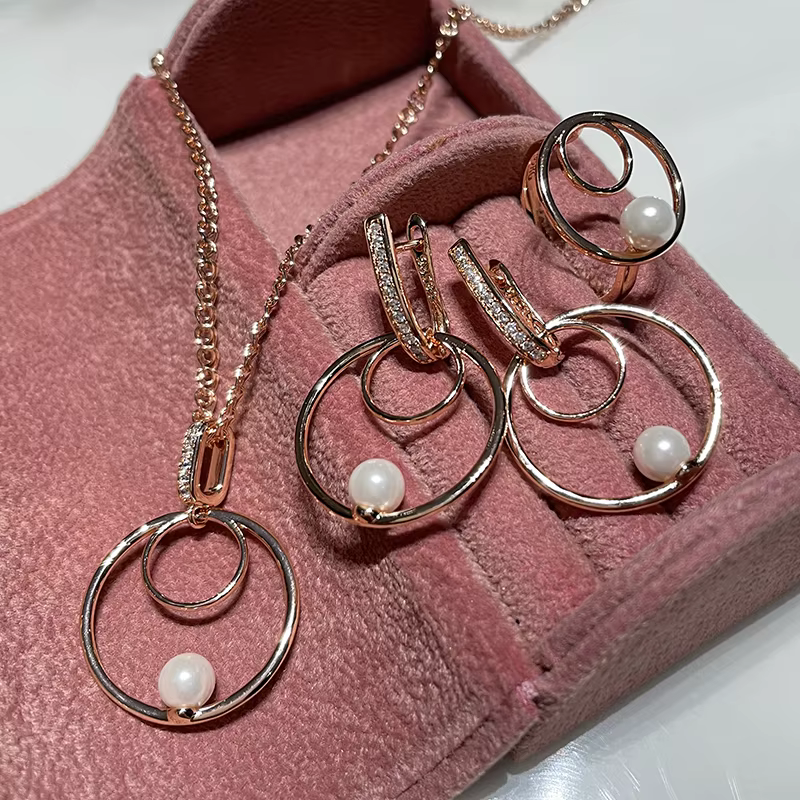 SYOUJYO – collier rond en Zircon naturel pour femmes, Micro cire, couleur or Rose 585, bijoux de luxe à la mode, cadeau