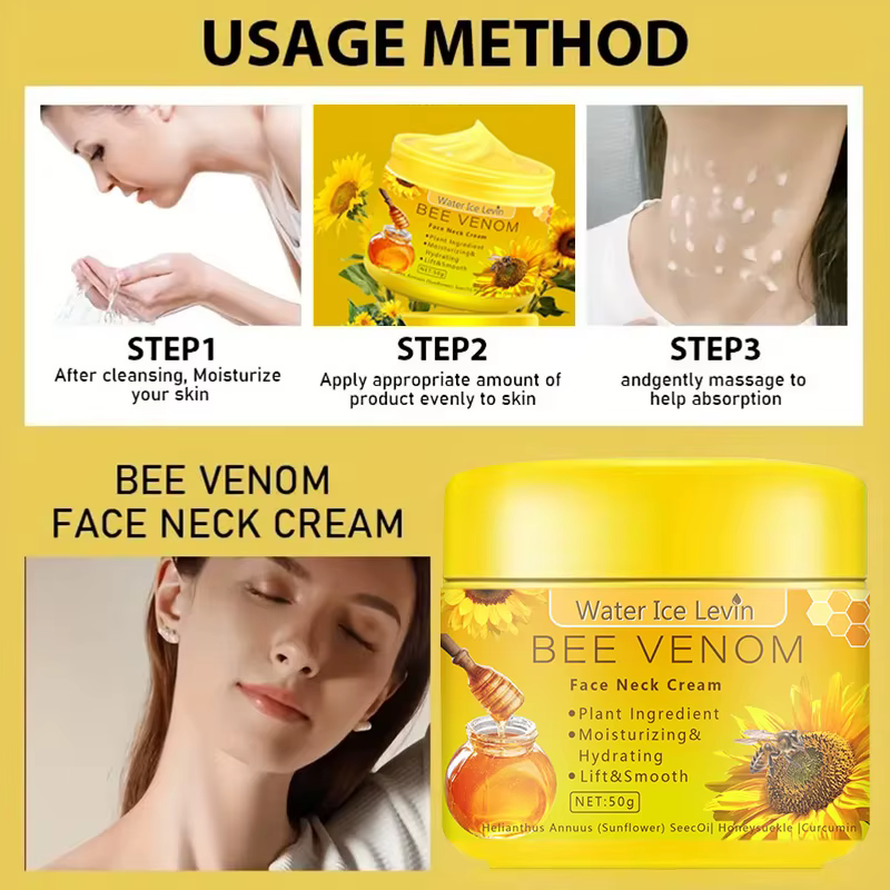 Crème pour le cou au venin d'abeille