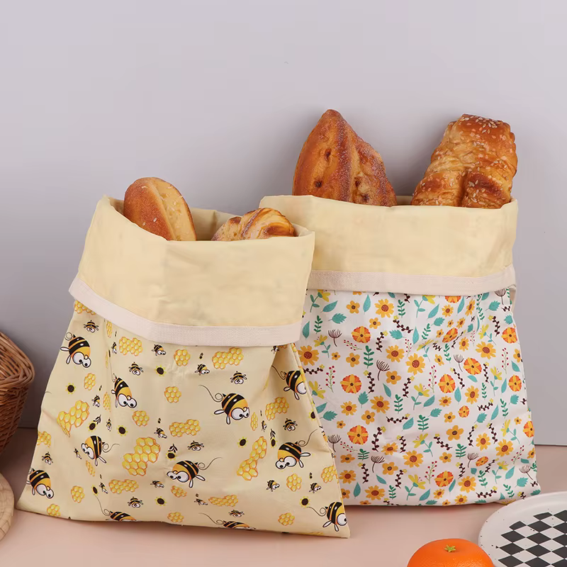 Sac à pain en lin de cire d'abeille pour pain fait maison, sacs de stockage des aliments écologiques, sacs à pain réutilisables