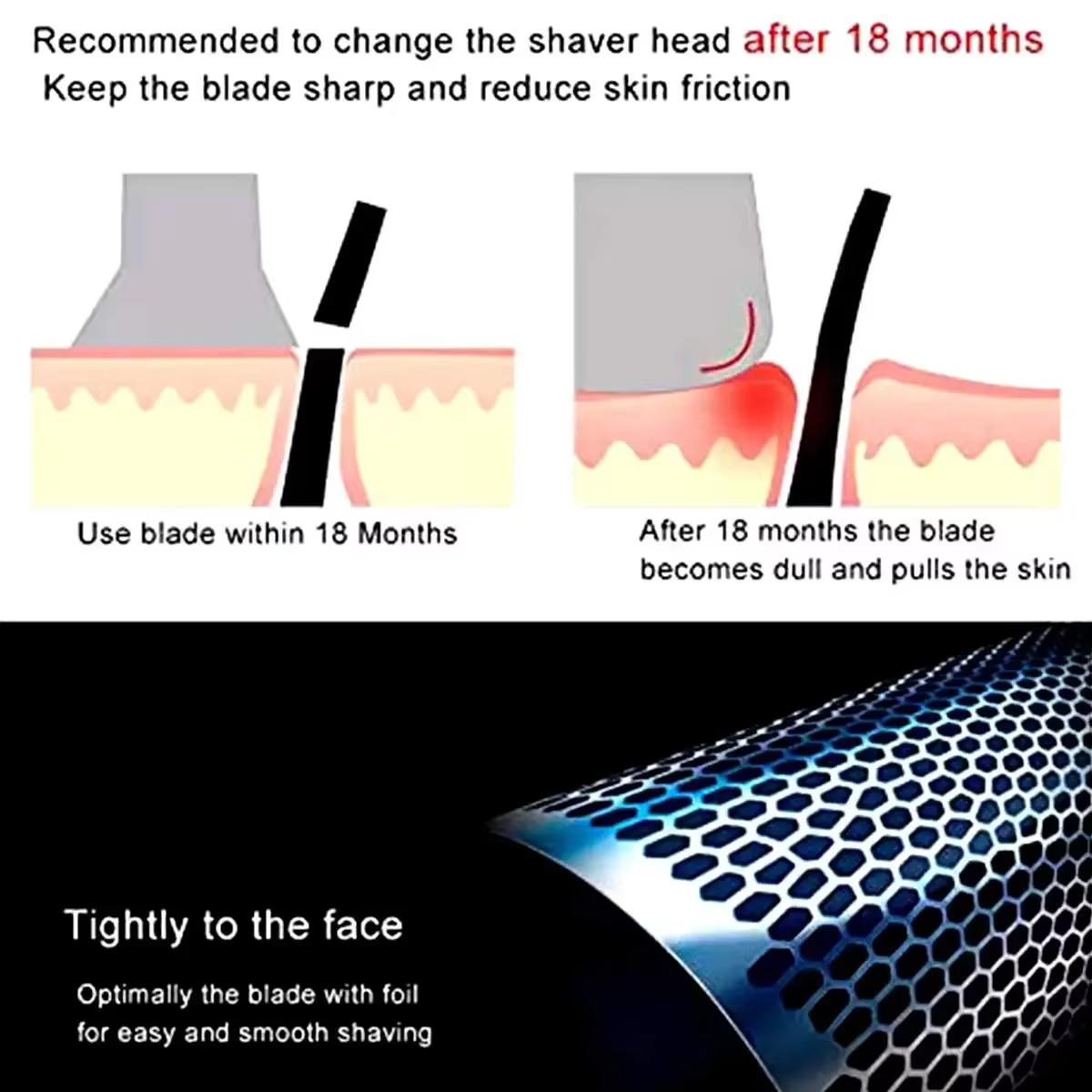 Tête de rechange 51B pour rasoir Braun WaterFlex