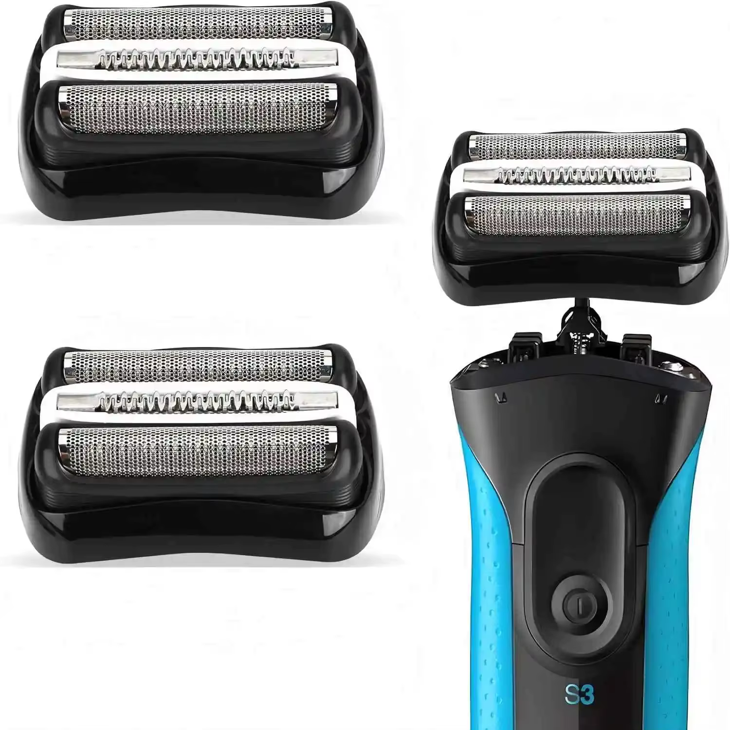 Nouvelle tête de remplacement 32B compatible avec les rasoirs électriques Braun Series 3 3000s 3010s 3020s 3030s 300s 301s 310s 320s 330s