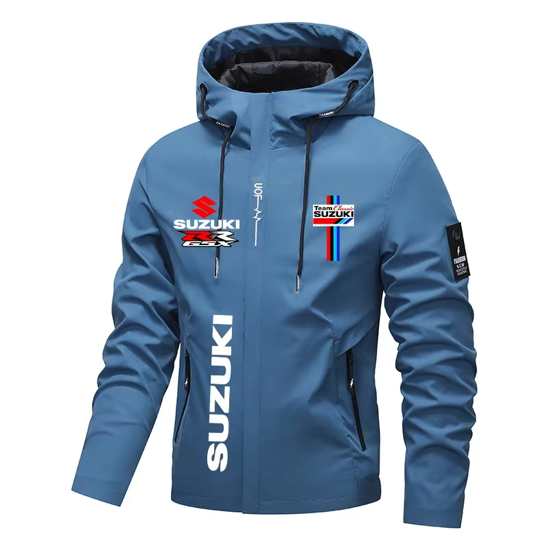 Blouson de moto coupe-vent à capuche pour homme – Qualité supérieure – Automne/Hiver – Sweat-shirt de moto – Meilleure vente Suzuki 2026