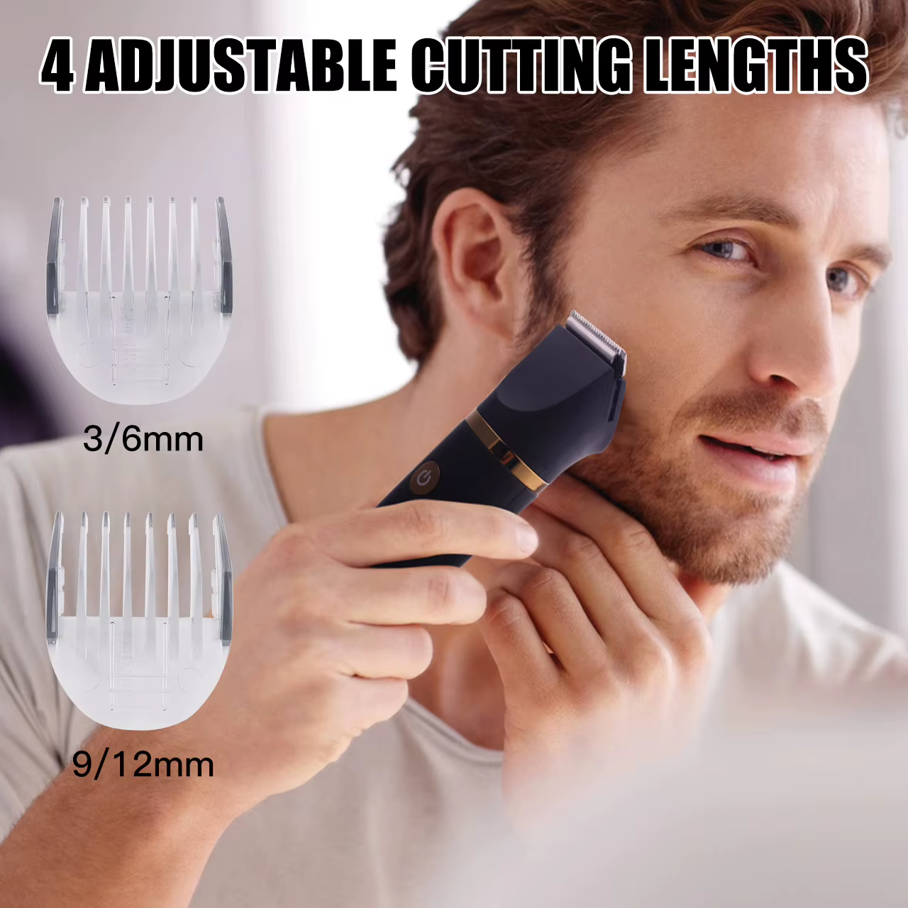 SCTTOMON Épilateur Électrique pour Hommes 3-en-1 Multifonctionnel pour Usage Domestique