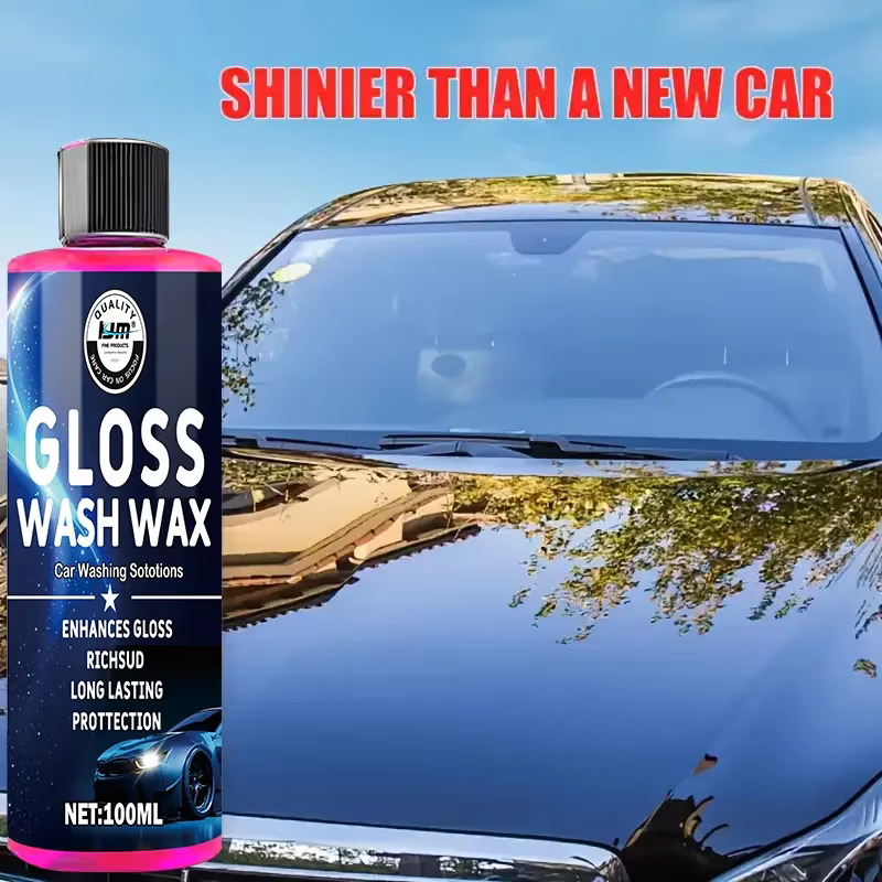 Nouvelle cire de lavage brillante 100 ml - Solution de lavage automobile supérieure pour une brillance accrue et une protection longue durée - Idéale pour le detailing automobile