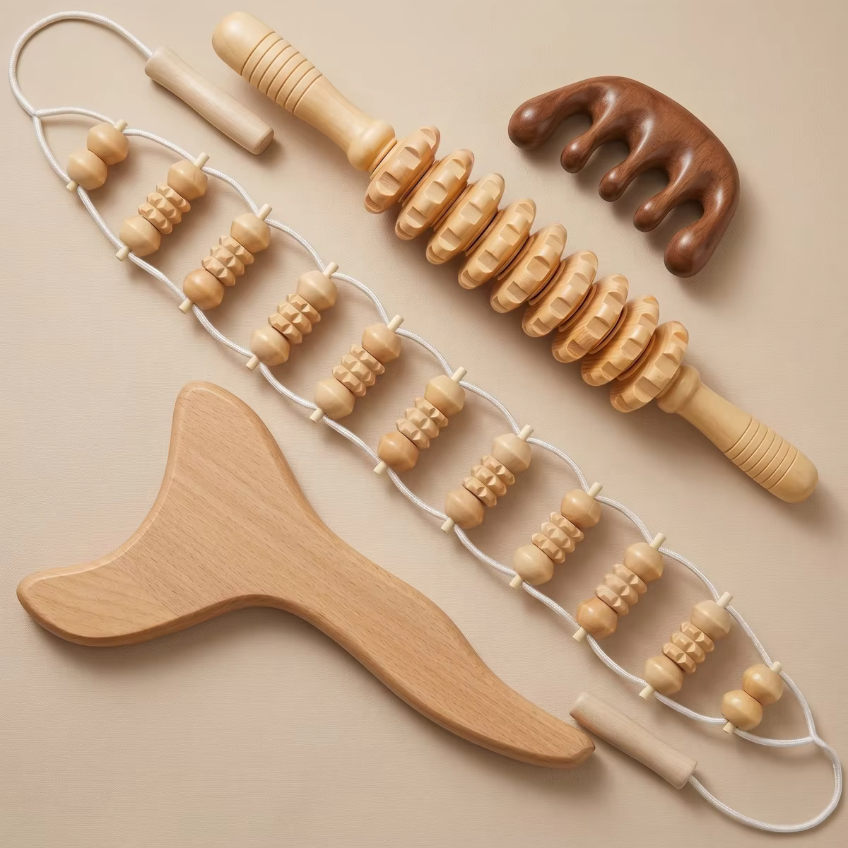 Kit complet de madérothérapie en bois pour massage réducteur
