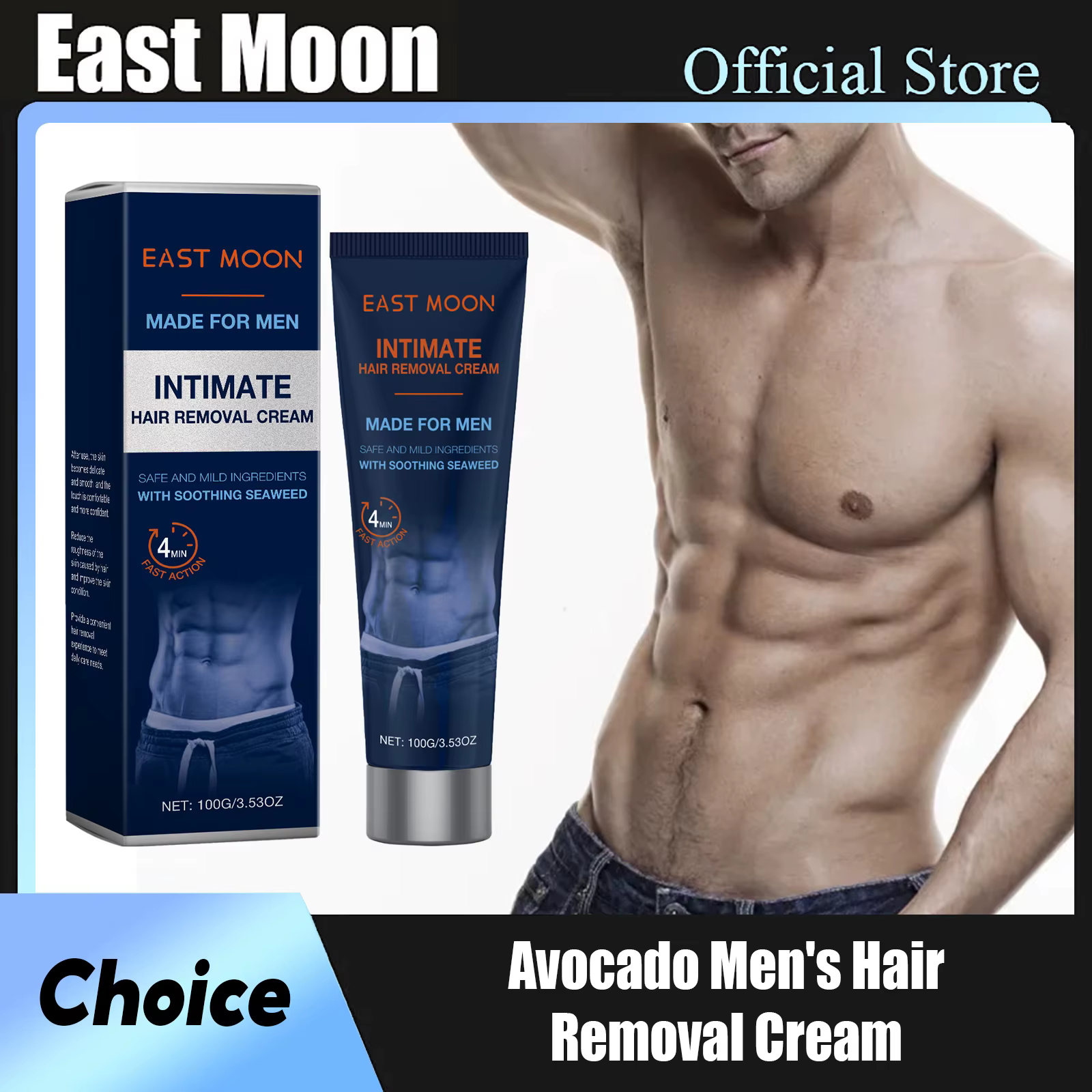 Crème dépilatoire pour hommes East Moon