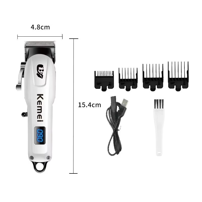 Kemei Mini puissant sans fil tondeuse à cheveux électrique professionnel barbier