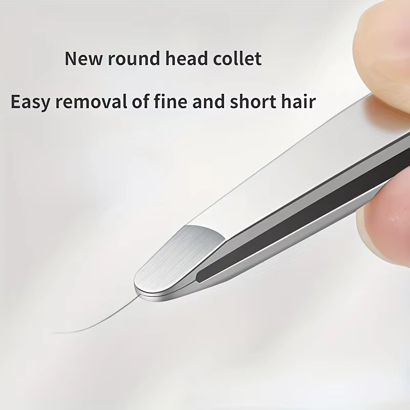 Pince à épiler professionnelle robuste en acier inoxydable pour sourcils et poils du visage avec pointes pointues