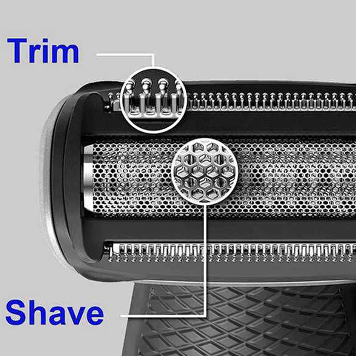 Tête de Rasoir de Remplacement avec Brosse pour Tondeuse Philips Drums DivBG 2024-2040