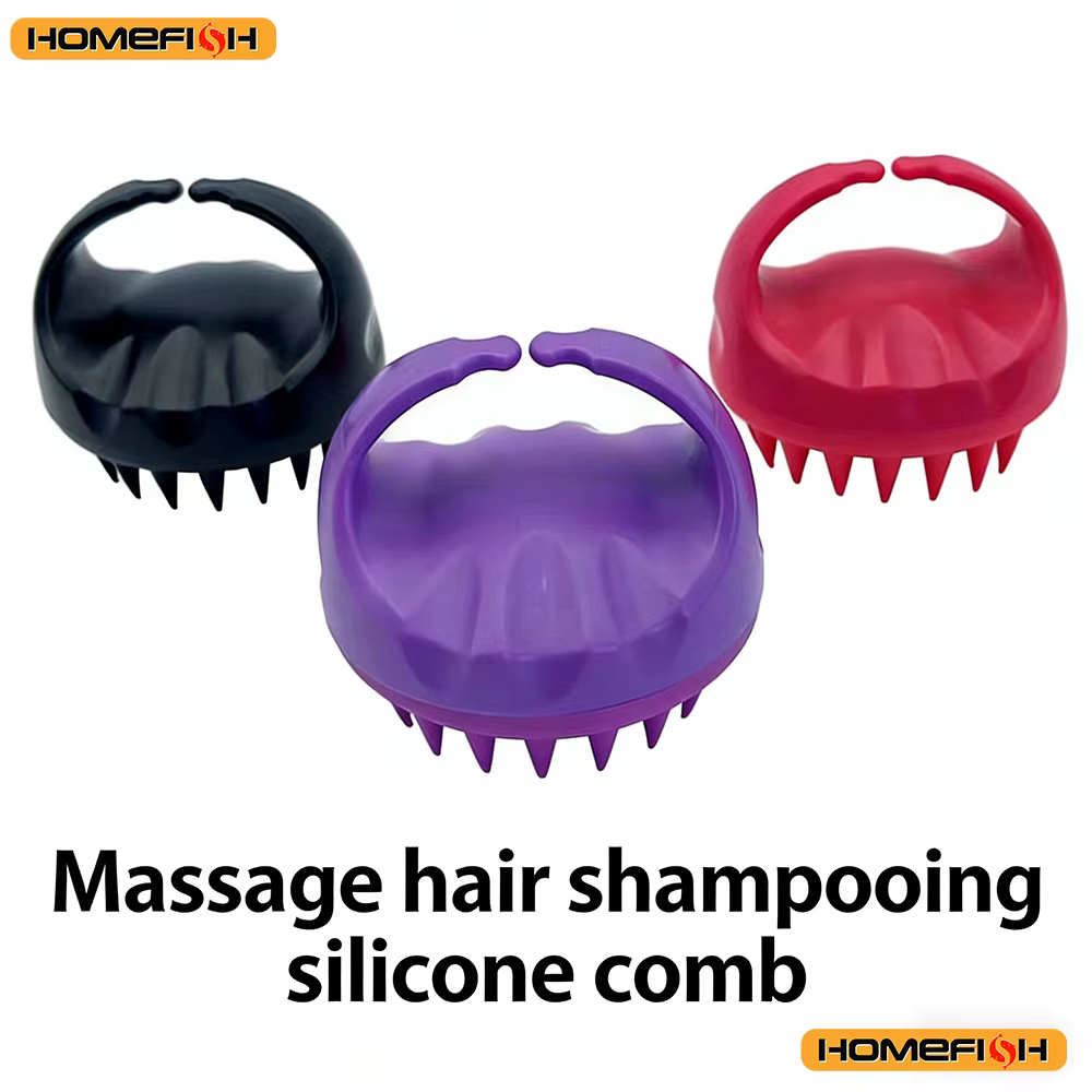 Brosse de massage pour shampoing nettoyant - Conception de la poignée, tête de brosse exfoliante, outil de soin pour le nettoyage des racines des cheveux