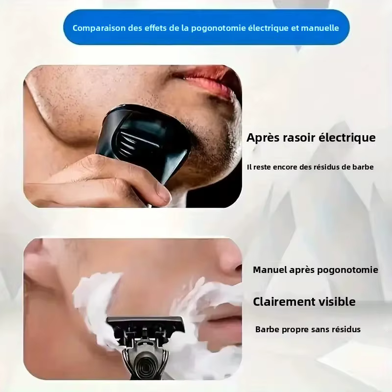Rasoir de sécurité de haute qualité avec lames de rasage en acier inoxydable à 6 couches