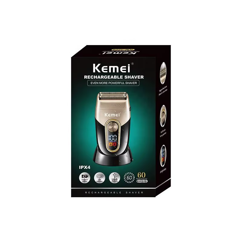KM-3209 Machine à raser tondeuse à feuilles rasoir Kemei haute qualité trois têtes de lame rasoir électrique