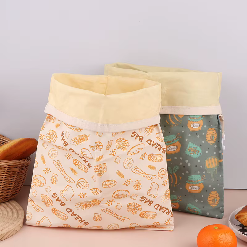 Sac à pain en lin de cire d'abeille pour pain fait maison, sacs de stockage des aliments écologiques, sacs à pain réutilisables