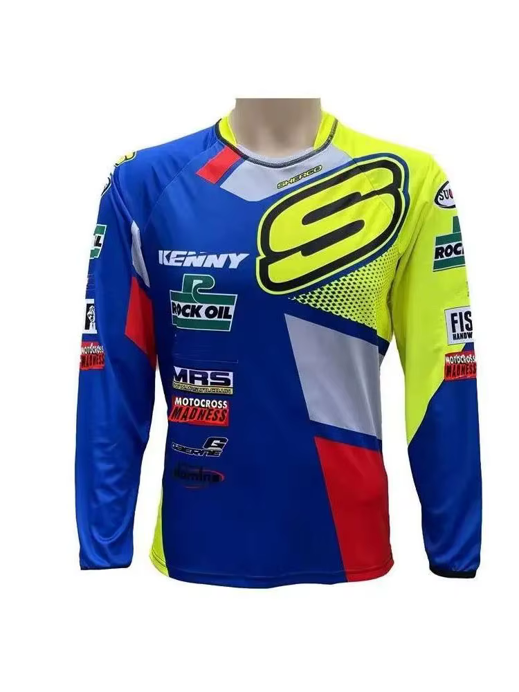 Maillot de vélo BMX avec pendentifs pour homme, vêtement de descente, VTT, DH, à séchage rapide, 2025