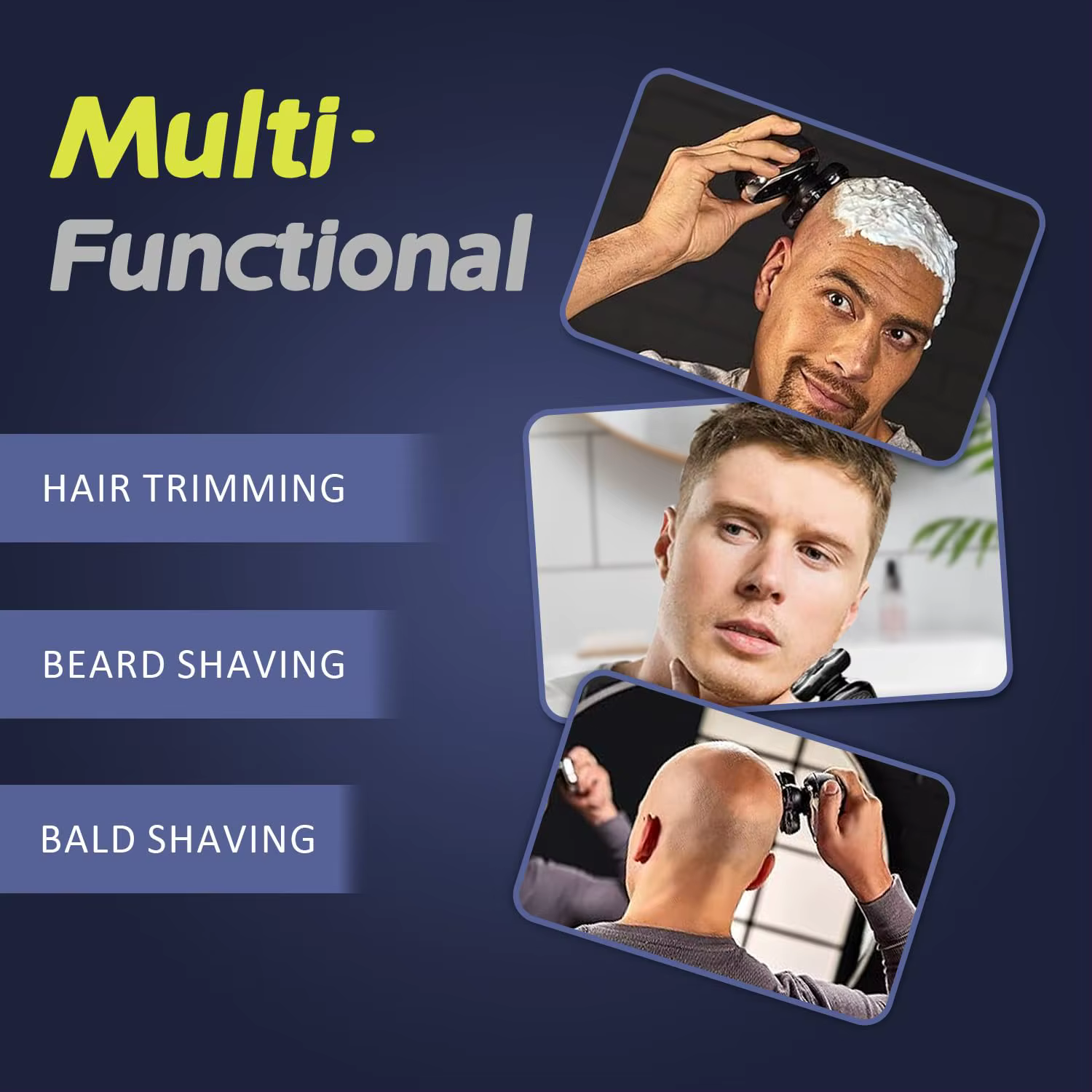 Têtes de rechange pour rasoir compatibles avec le rasage électrique Remington Balder pro XR7000 & XR1500 & XR1501 pour hommes chauve