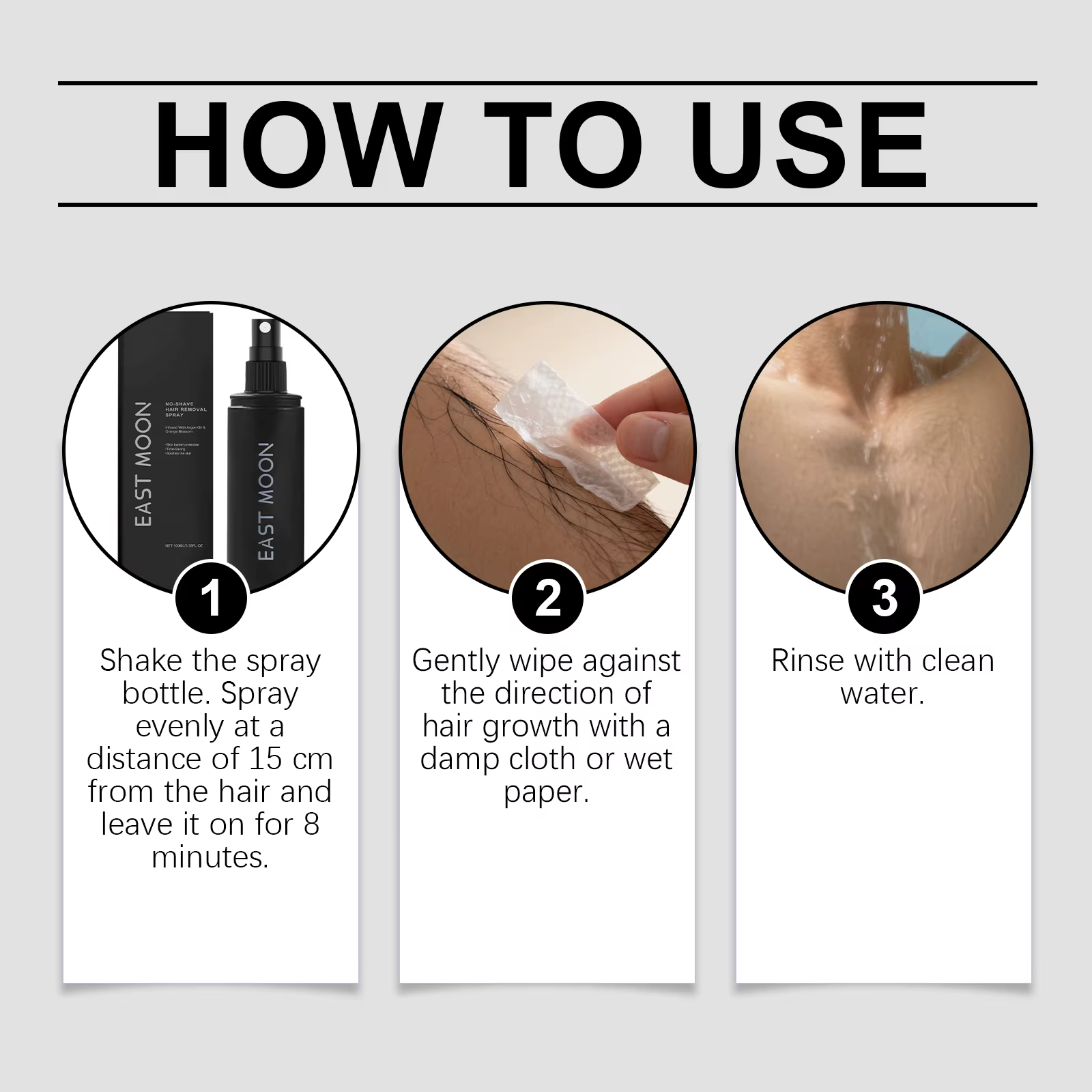East Moon – Spray d'épilation à l'huile d'argan