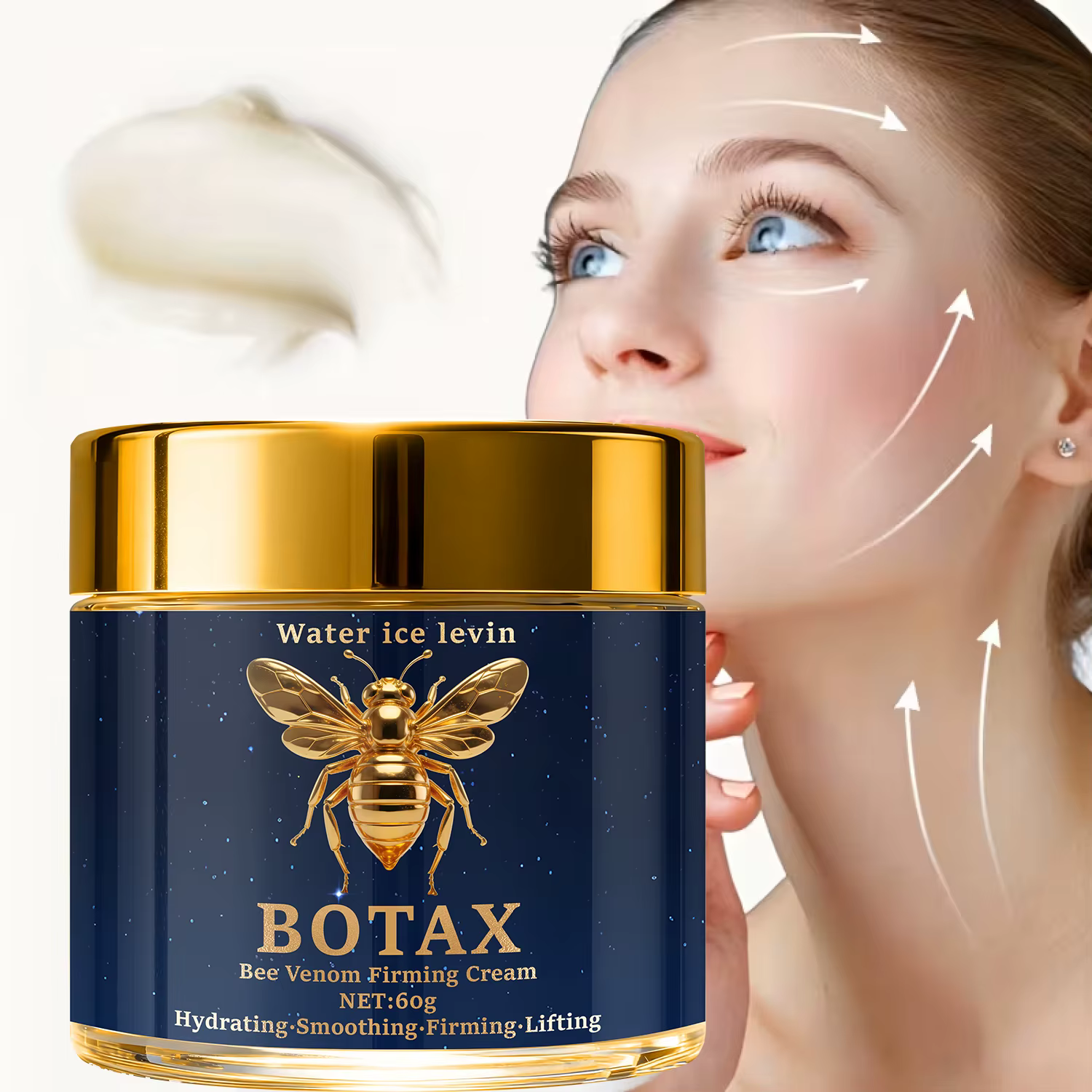 Crème raffermissante au venin d'abeille BOTAX avec acide hyaluronique et rétinol pour hydrater et lifter
