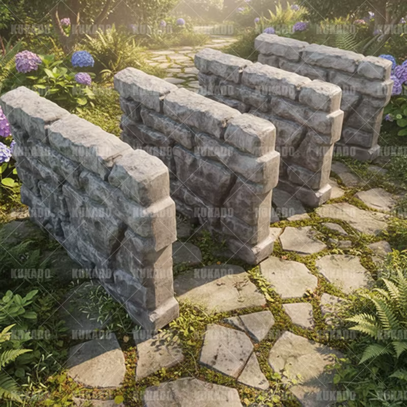 Clôture de parterre de fleurs, brique, moule en ciment, rénovation de cour, ceinture verte, Imitation pierre, brique ancienne, produits en béton préfabriqués