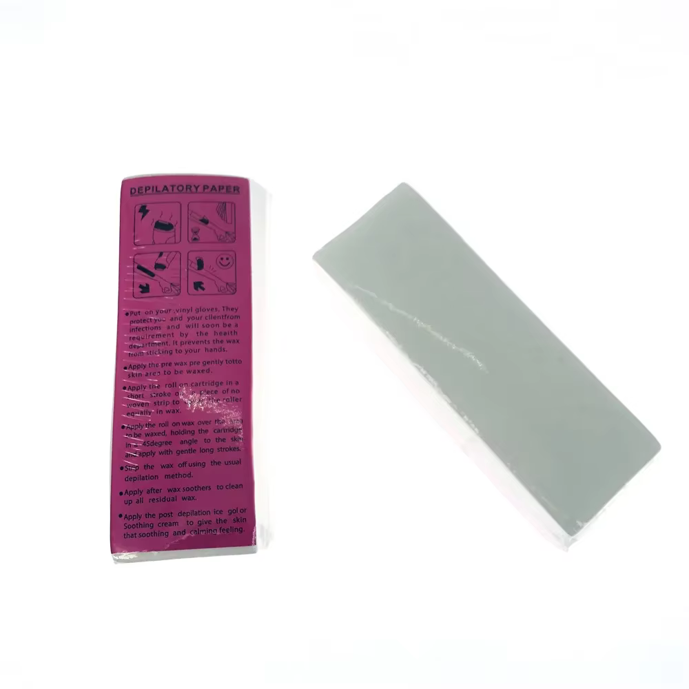 100 pièces épilation non tissé corps tissu cheveux enlever cire rouleaux de papier haute qualité