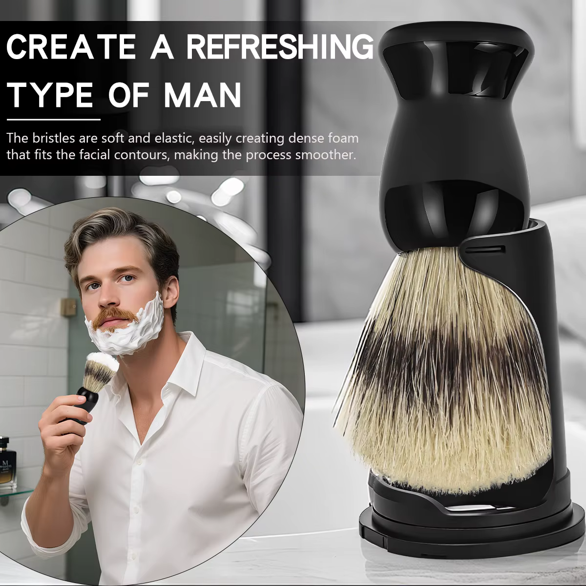 Ensemble de pinceaux de rasage pour hommes – Brosse