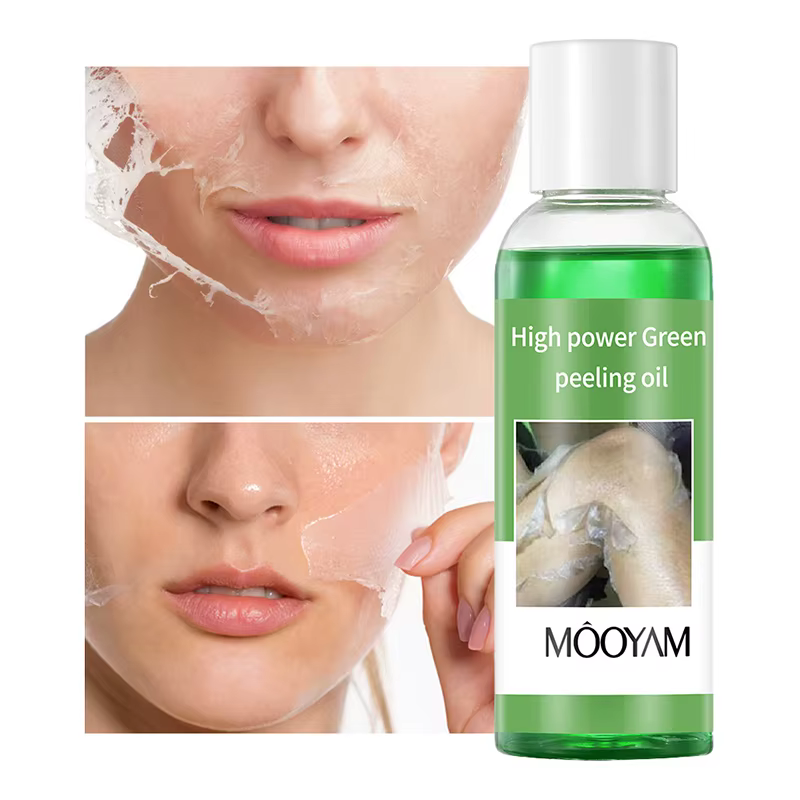 Huile exfoliante verte à l'extrait de réglisse pour le visage et le corps, adoucissante, hydratante, peeling, nettoyage en profondeur des pores, soin quotidien du corps