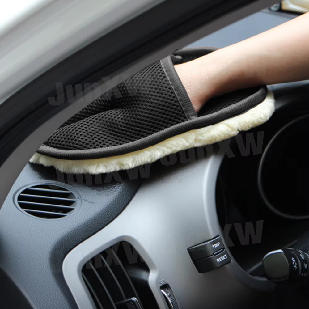 Gants en laine d'imitation pour lavage de voiture, gants d'essuyage de voiture en peluche épaisse, fournitures de nettoyage de voiture, produits de lavage de cire et de polissage