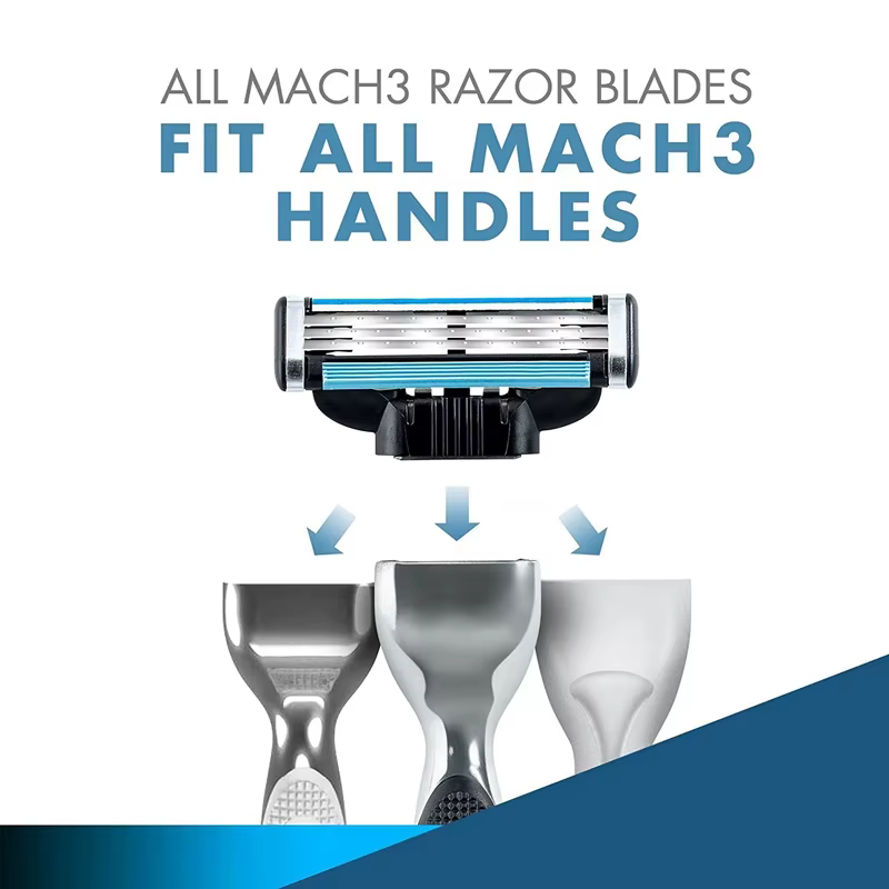 Gillette Mach 3 rasoir pour hommes 3 couches lames épilation