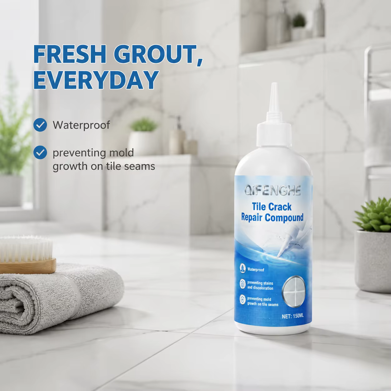 Agent d'étanchéité pour carrelage, remplissage des joints de carrelage sales, imperméabilisant, anti-moisissure, anti-taches, protection des surfaces de carrelage de cuisine et de salle de bain