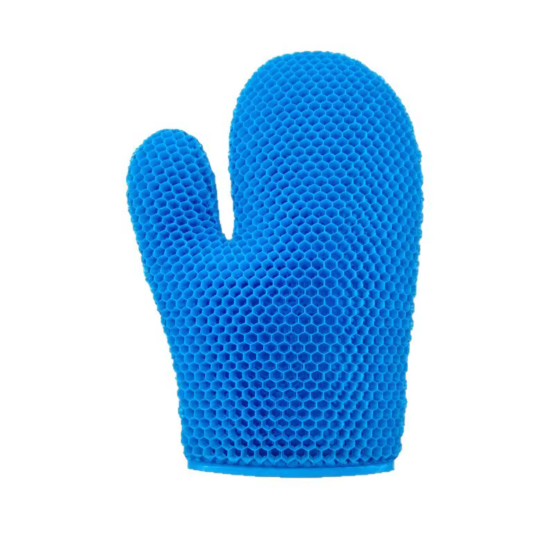 Gant de douche exfoliant avec tissage alvéolé coloré et matériau antibactérien TPU haute élasticité - doux, sûr et durable