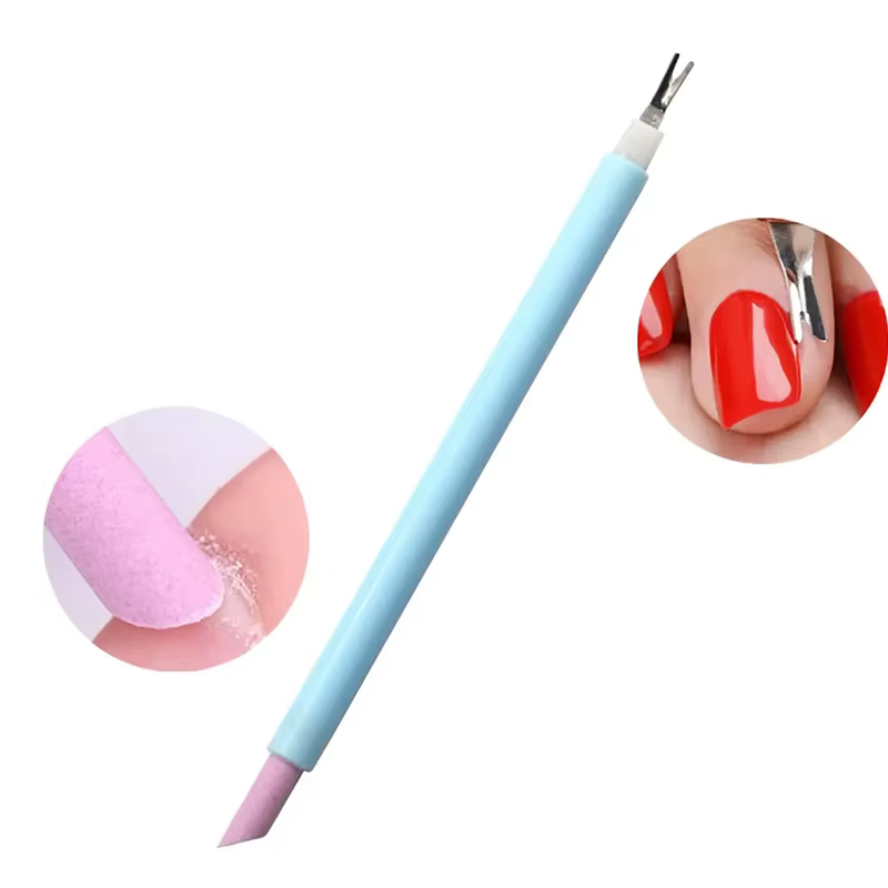1 pièce Coupe-cuticules double tête avec pousse-cuticules