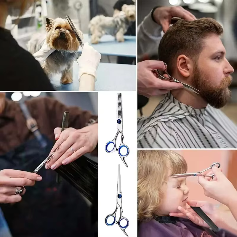 Ciseaux de coiffure professionnels en acier inoxydable