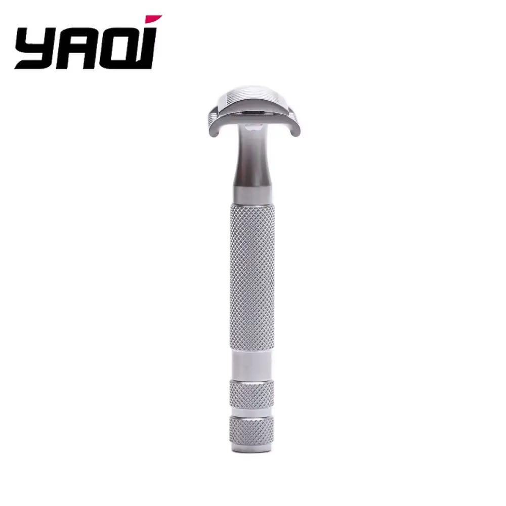 YAQI KNIGHT-HELMET Tête DE rasoir avec manche en acier inoxydable