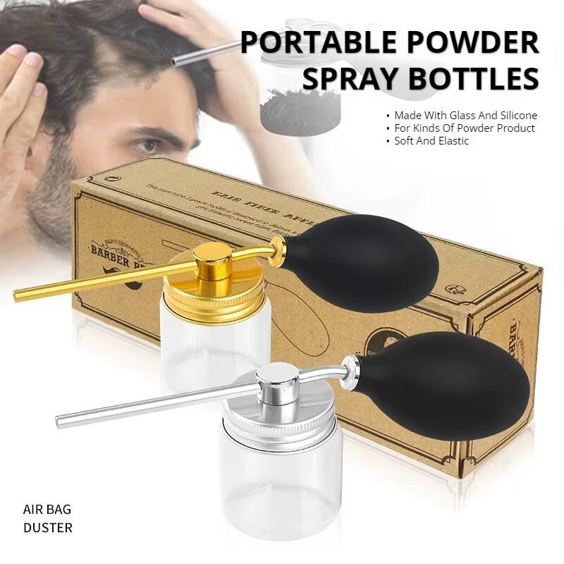 Bouteille de pulvérisation de poudre de barbier rechargeable
