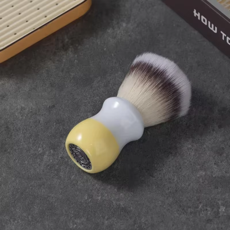 YAQI Naicha (thé au lait) brosse de rasage humide pour hommes en cheveux synthétiques