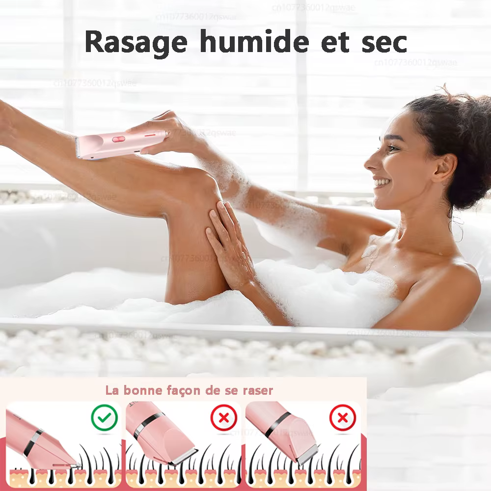 Rasoir électrique à double tête pour femme