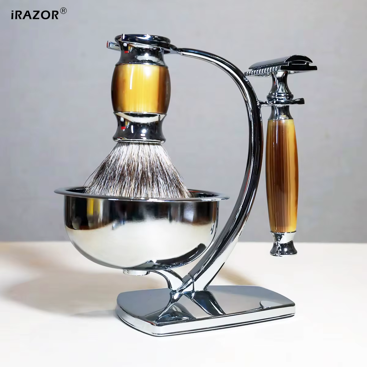 IRAZOR – Kit de rasoir classique à Double bords pour hommes