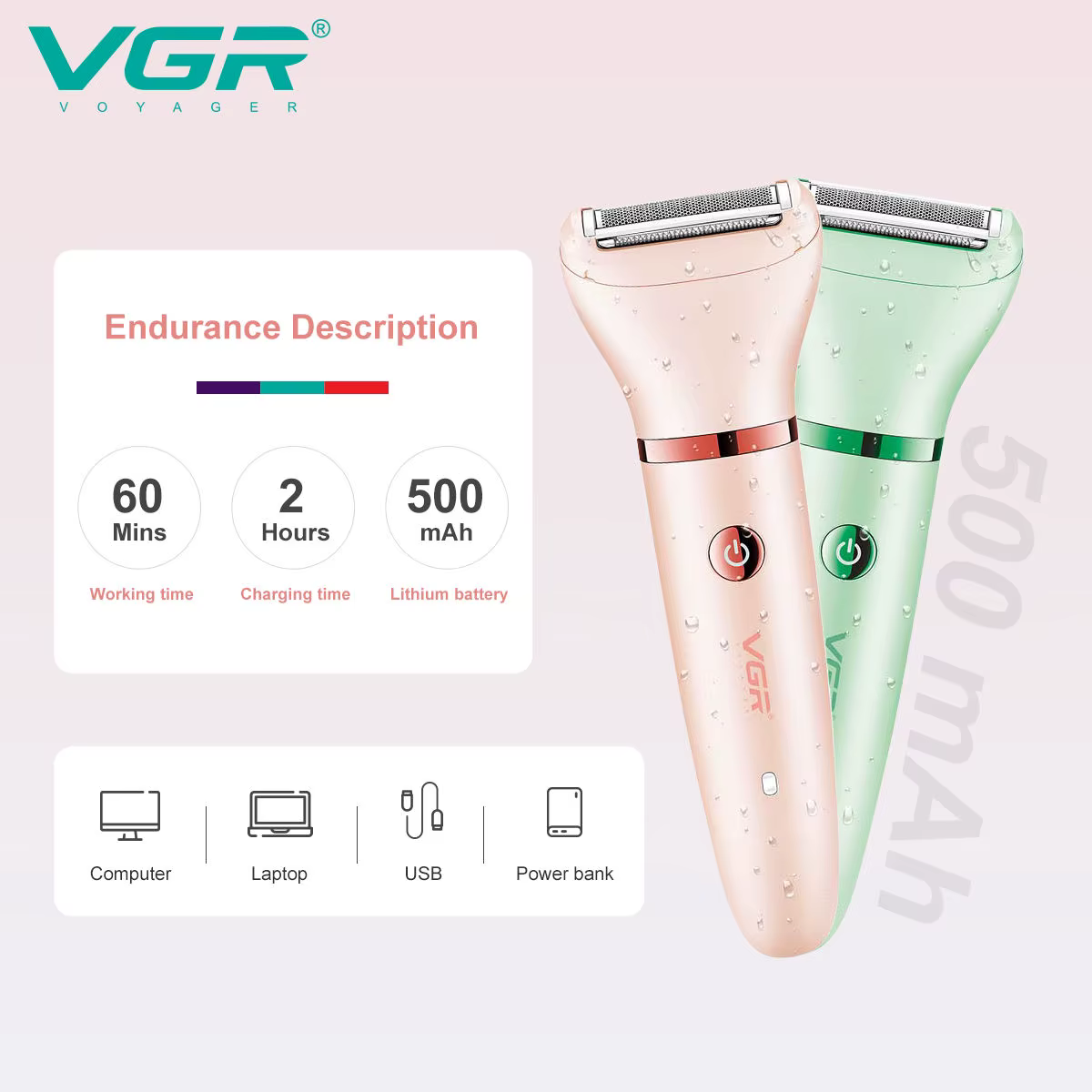 Vgaz735-Appareil d'épilation 3 en 1 pour femmes