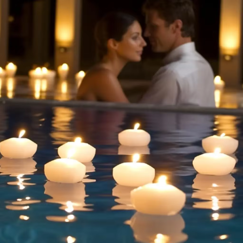 Lot de 20 à 100 bougies flottantes non parfumées, diamètre 1,7 pouce, décorations de centre de table pour mariage, durée de combustion de 4 heures, lumières de piscine