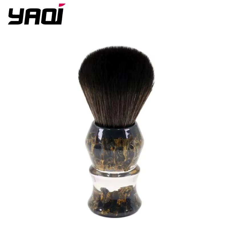 YAQI DEEP STONES 24mm cheveux synthétiques résine poignée hommes brosse de rasage humide fournir une expérience