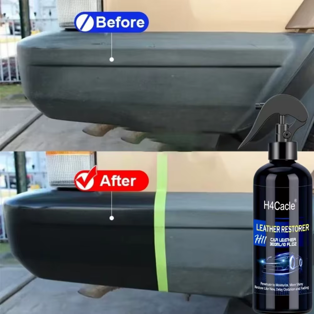 Spray de restauration du cuir A Luquid pour les intérieurs de voiture rafraîchissants, brillance pour réparer les sièges en cuir, restaure les pièces en plastique noir
