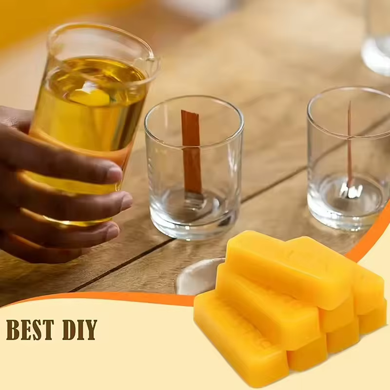 Blocs de cire d'abeille pure, matériau d'épilation de haute qualité, pour travaux manuels, fabrication de bougies, sans alimentation électrique, 4/8 pièces