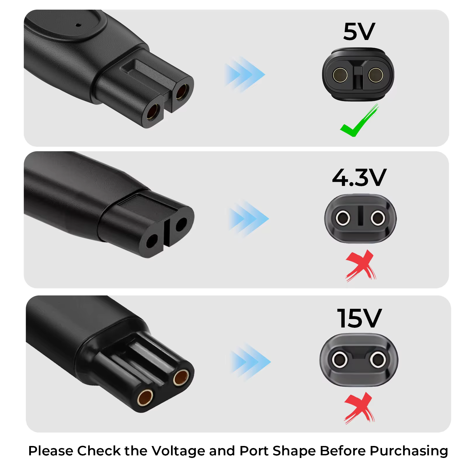 Câble de chargement pour rasoir électrique 5V