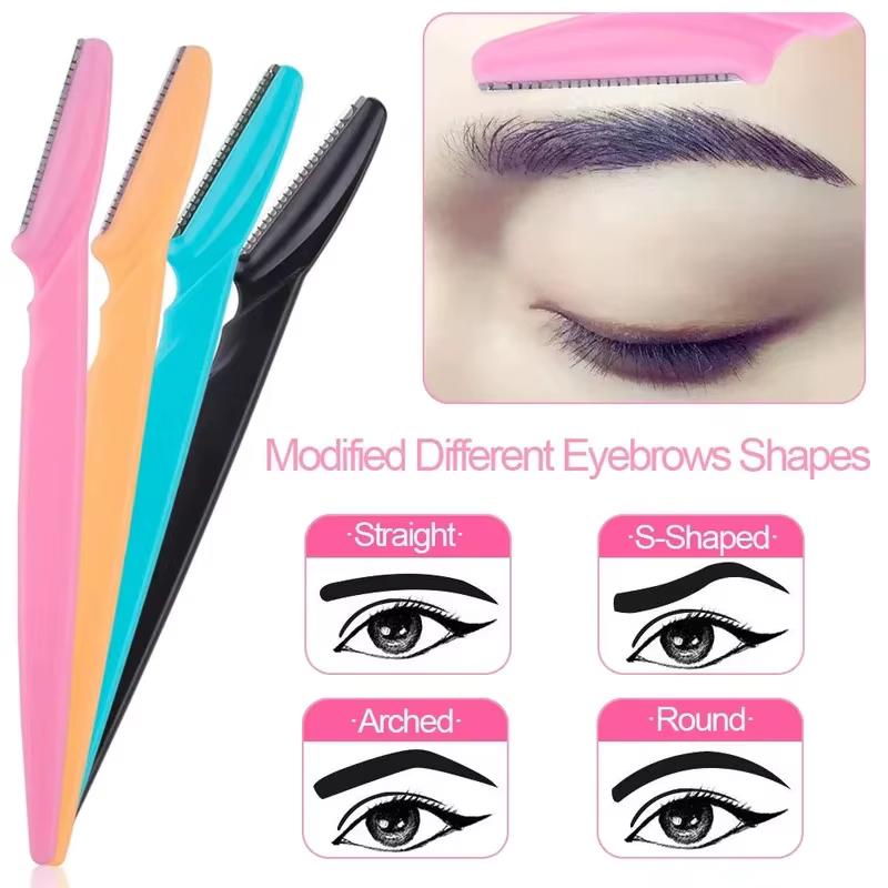 3/10 pièces épilation des sourcils coupe-épilation couteau de sécurité maquillage grattoir rasoir