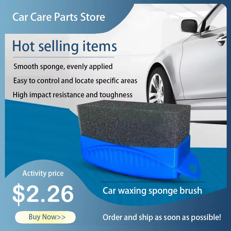 Brosse éponge à cirer avec couvercle, polissage de roues de voiture, ABS, lavage, nettoyage, Contour des pneus, tampons applicateurs, accessoires de détail