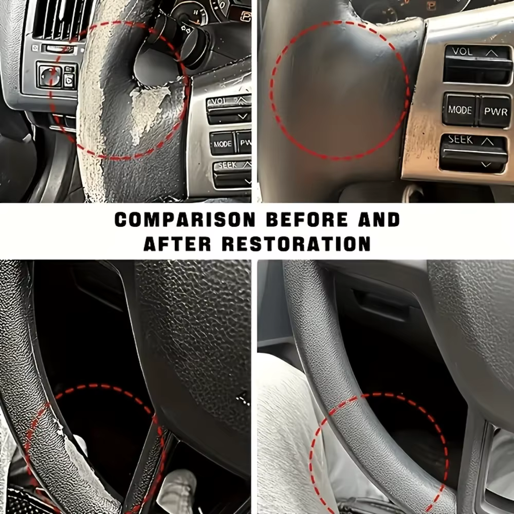 Cire de rénovation pour intérieur automobile, Agent de rénovation pour pièces en plastique, Cire d'entretien pour plastiques de voiture, Agent de polissage pour tableau de bord