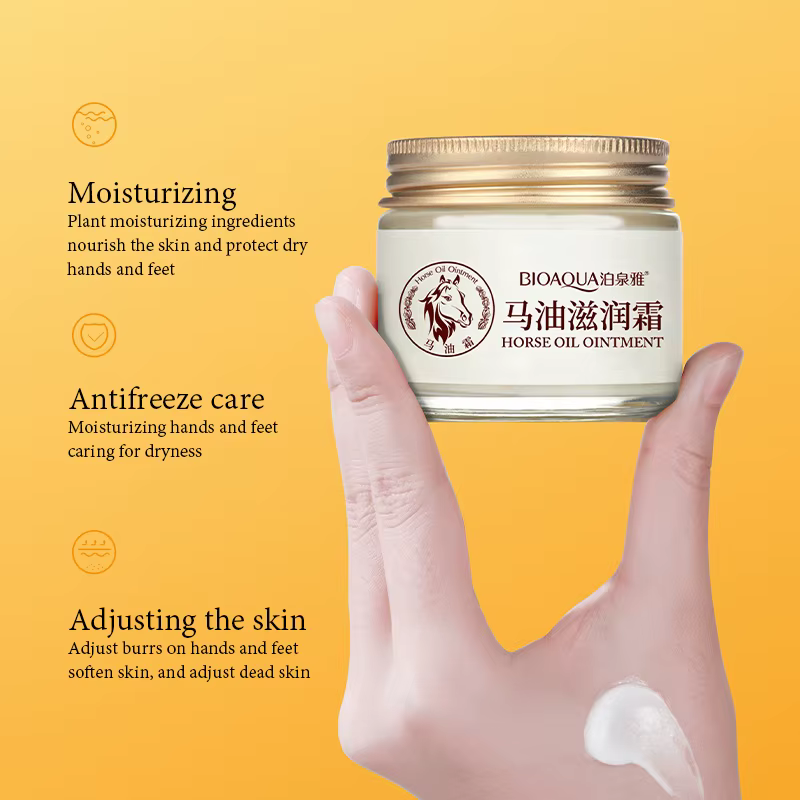 BIOAQUA huile de cheval crème pour le visage Anti-rides hydratant visage blanchissant main pied sérum crèmes de soin visage corps soins de la peau
